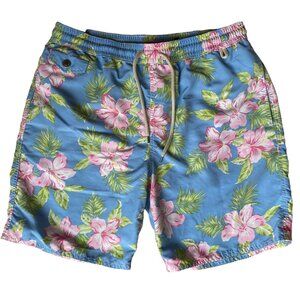 Polo Ralph Lauren Men Hibiscus Floral Swim Trunks Traveler Beach Hawaiian-L
